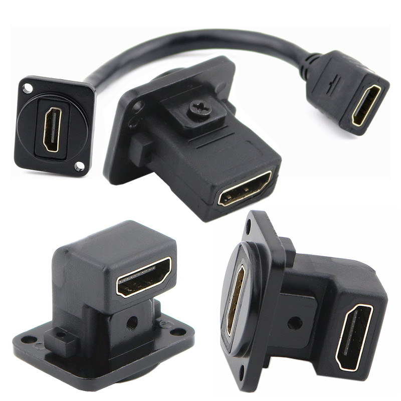 HDMI2.0直插86型面板安装高清母对母带延长尾线D型插座模块4K60hz