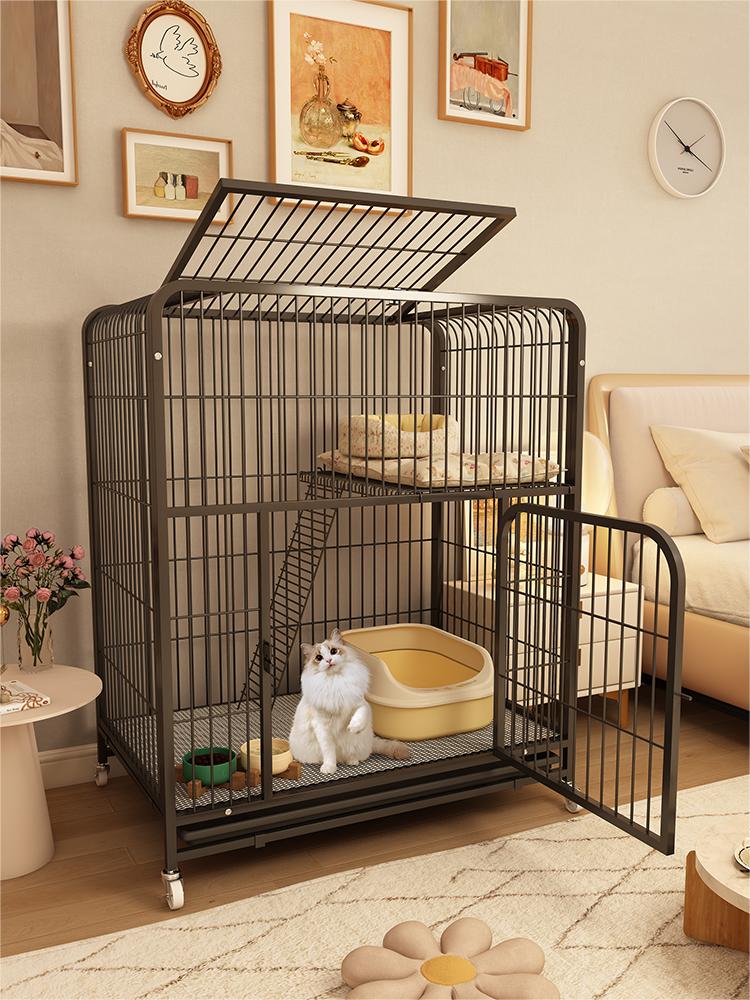 猫笼子家用室内别墅两层超大自由空间猫窝猫厕一体猫咪屋舍猫空笼