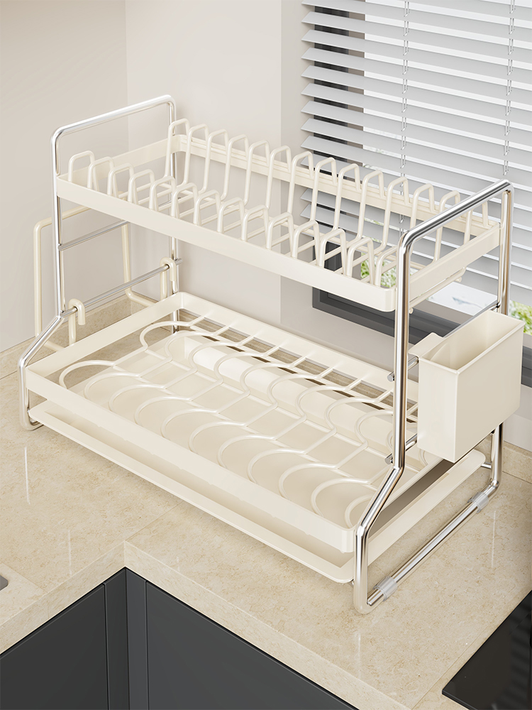 厨房置物架多功能碗盘碗碟收纳架碗筷收纳盒碗柜家用放碗架沥水架