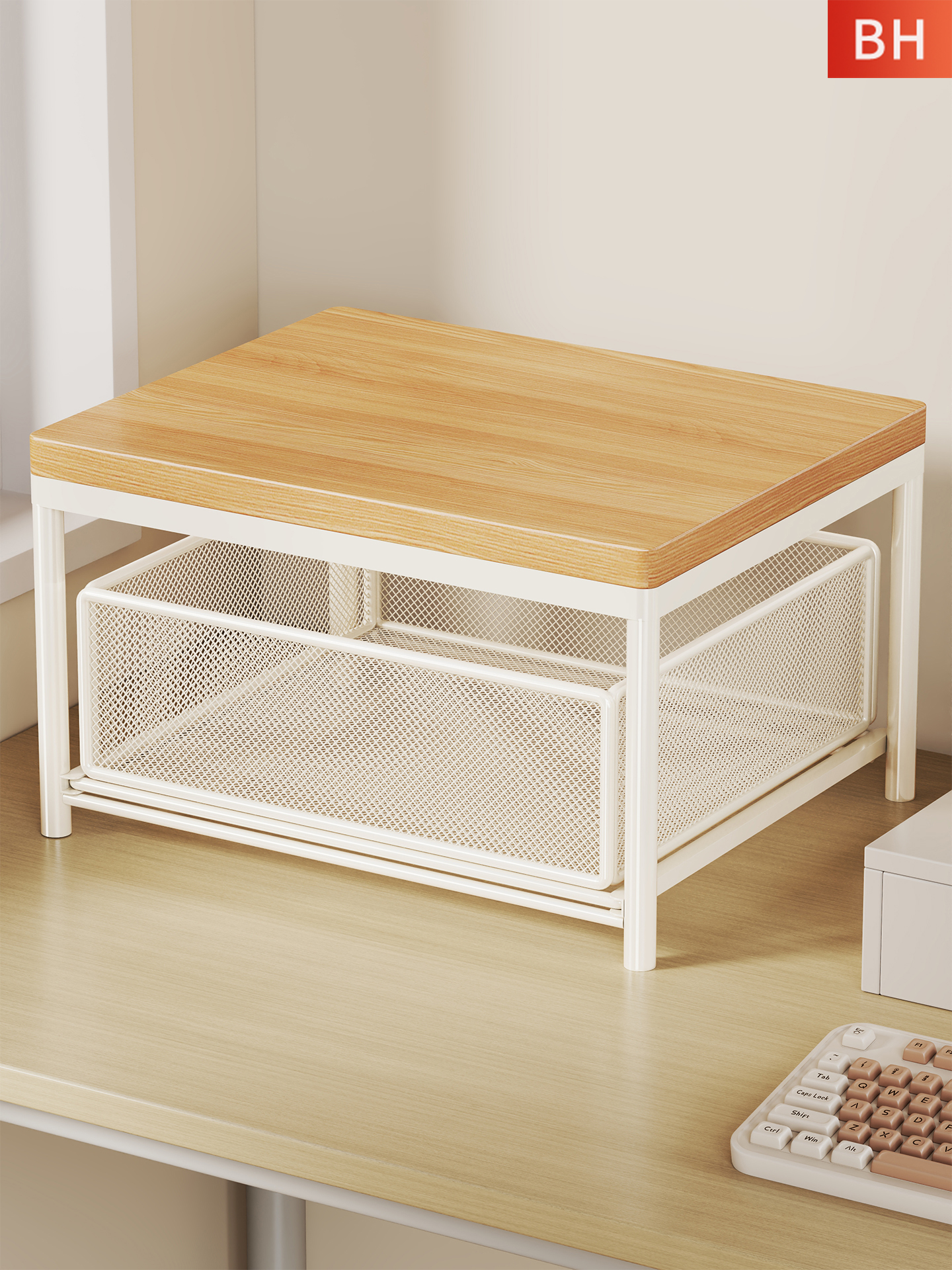 桌面打印机置物架办公桌针式发票机放置架桌上多层小型复印机支架