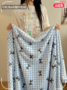 牛奶珊瑚绒毯办公室午睡毛毯沙发空调毯披肩毯宿舍单人午休小毯子