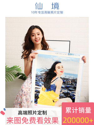 2025新款满钻5d钻石画定制真人照片手工diy点贴钻砖石贴画十字绣