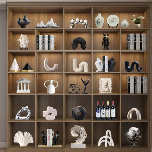 现代格调酒柜摆件简约抽象艺术品客厅电视柜样板房民宿装饰品小众