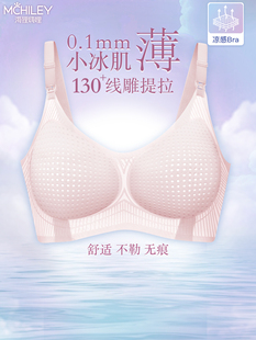怀孕期 哺乳文胸防下垂聚拢产后喂奶专用大胸大码 孕妇内衣夏季 薄款