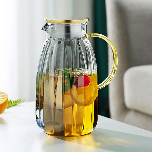玻璃冷水壶耐高温加厚大容量2025新款高硼硅夏天凉白开家用储水壶