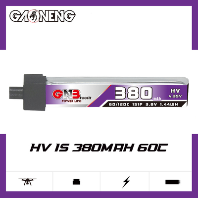 GNB高能380mAh 1S 3.8V 60C室内遥控小飞机模型锂电池A30放电插头