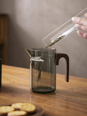 加厚耐热玻璃泡茶壶木把月牙公道杯茶滤网一体茶漏绿茶茶海分茶器
