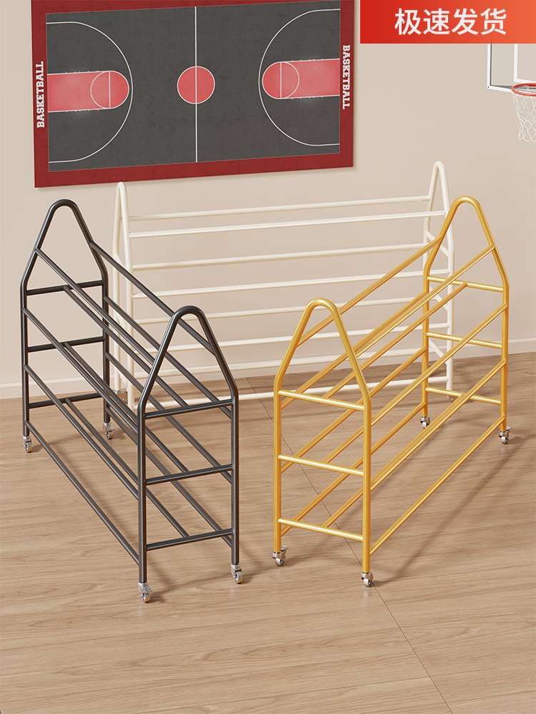 篮球收纳架学校幼儿园排球足球置物架体育馆可移动推车球类收纳架