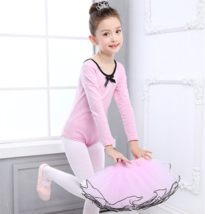 女童秋季 长短袖 儿童舞蹈服装 正品 中国舞考级幼儿练功芭蕾舞体服纱