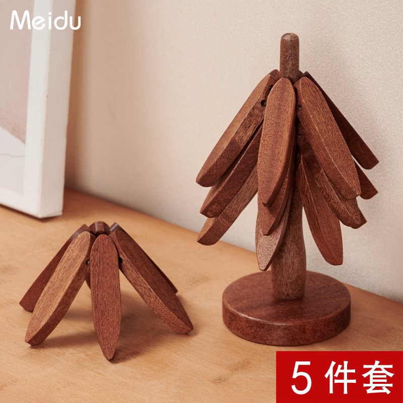 一棵树隔热垫餐桌垫防烫耐高温创意实木垫子轻奢杯垫茶托桌面摆件