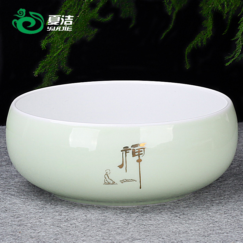 茶洗大号笔洗水盂陶瓷功夫茶具配件零配家用茶盘洗茶杯的器皿