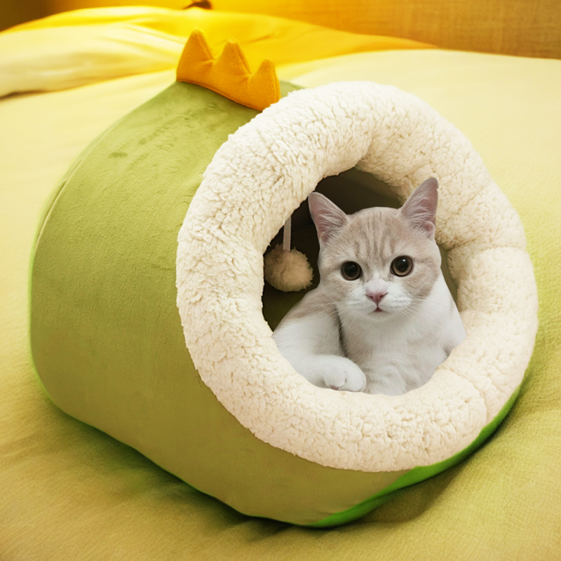 猫窝冬季保暖睡袋封闭式安全感猫咪睡觉窝四季通用狗窝猫屋宠物床