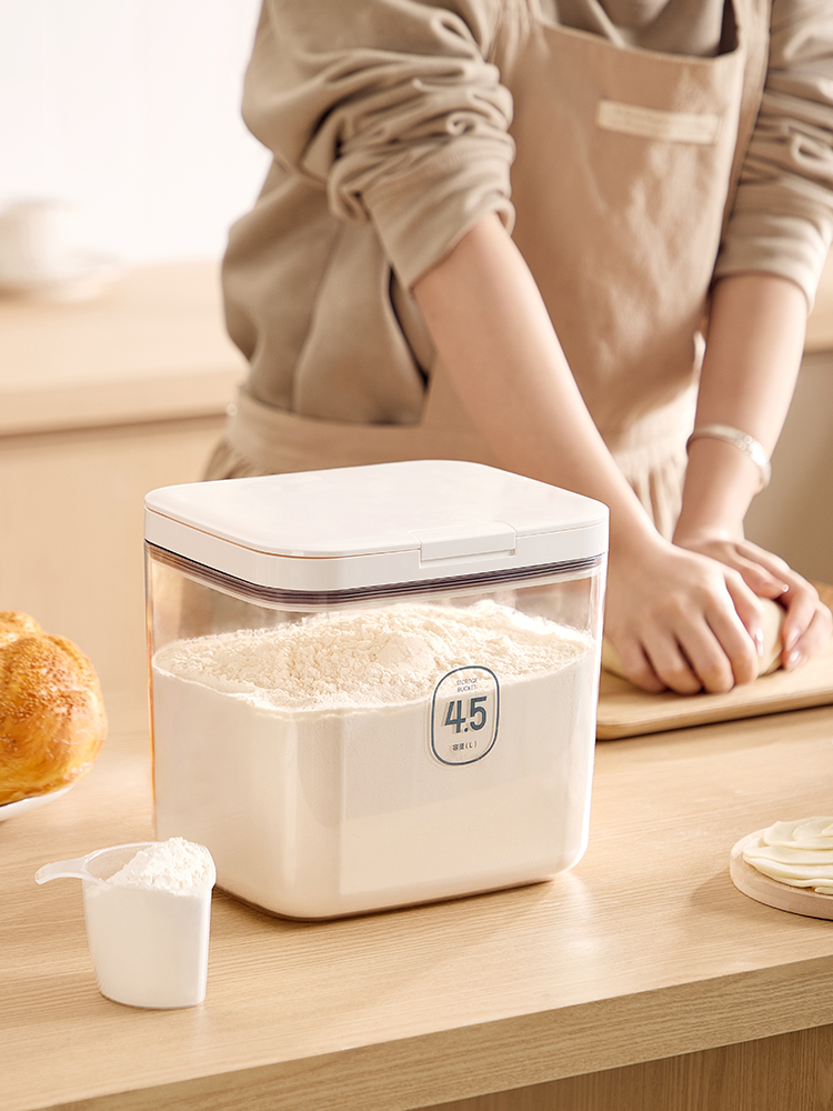 面粉储存罐家用食品级大容量密封防潮储粮面桶按压式防虫收纳米箱