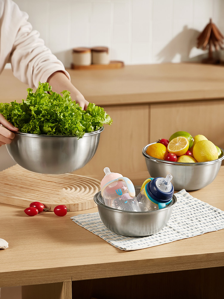 洗奶瓶专用盆食品级不锈钢盆沥水篮婴儿奶瓶清洗盆料理滤洗烫洗盆,餐饮具,盆,淘宝优惠券,粉丝福利购,淘宝优惠卷