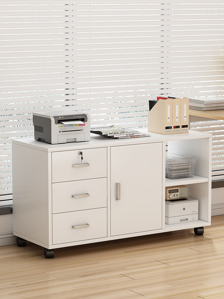 矮柜落地简易书桌下收纳置物架办公室小型移动抽屉储物矮柜置物柜