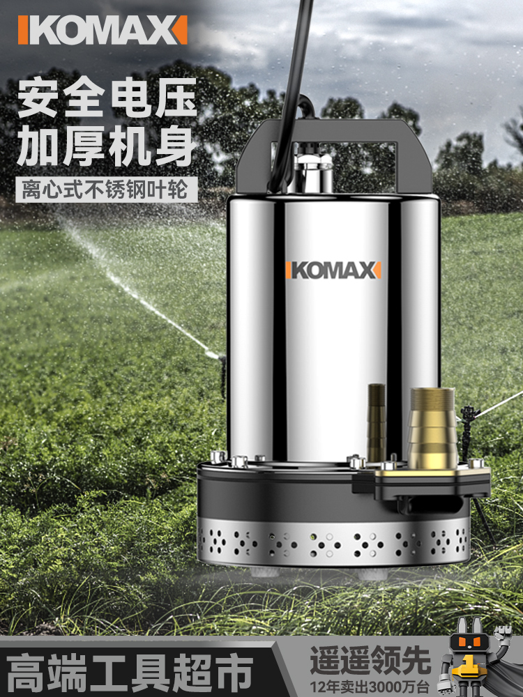 高扬程直流潜水泵12V24V48V60V伏家用电瓶车抽水泵农用灌溉抽水机