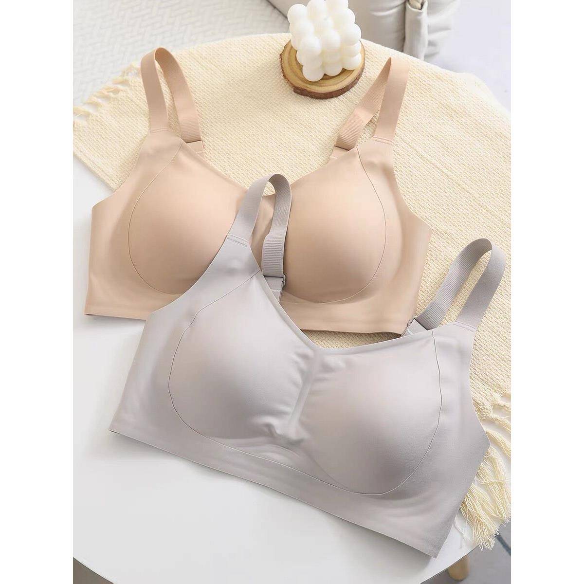 内衣罩杯女大胸显小无钢圈薄款提拉收副乳防下垂无痕美背0804d图片