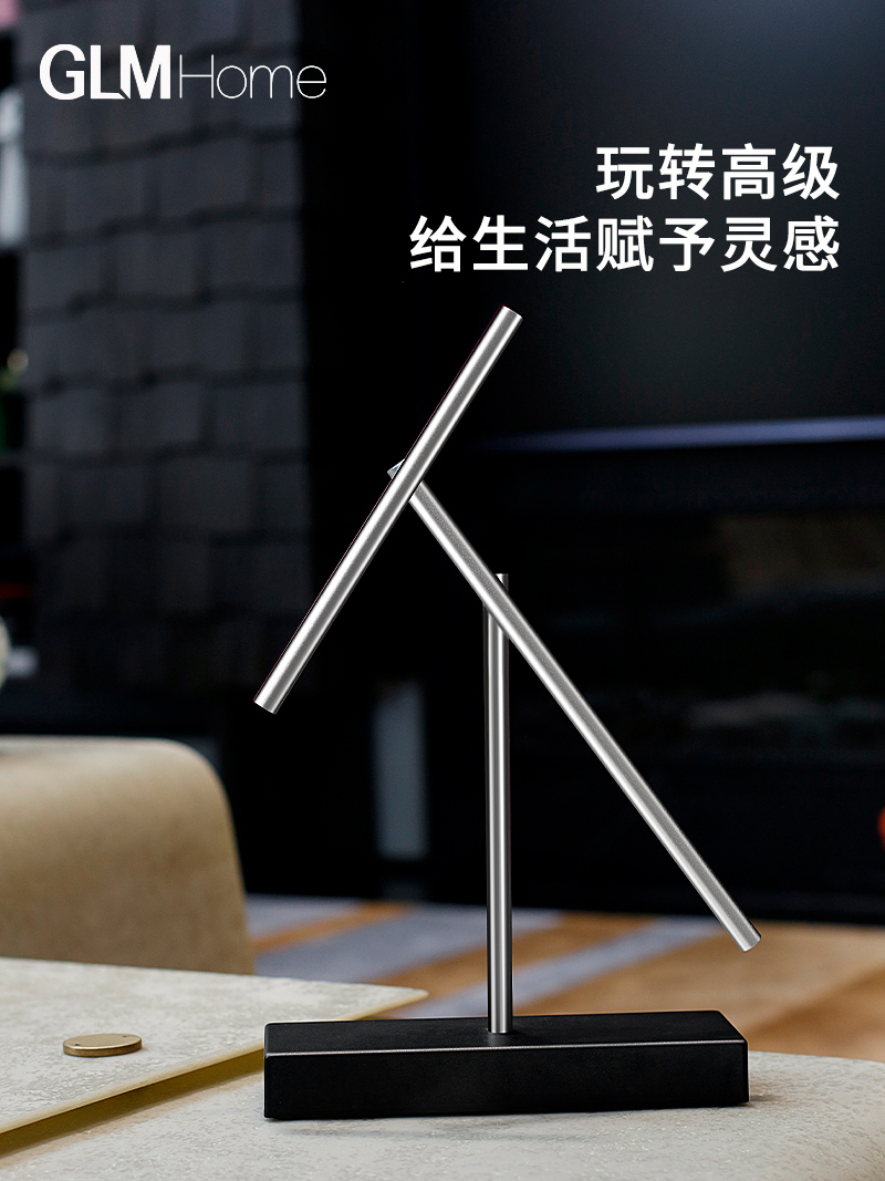 牛顿摆钢铁侠混沌摆件永动机模型永动仪桌面摆设家居装饰创意礼品