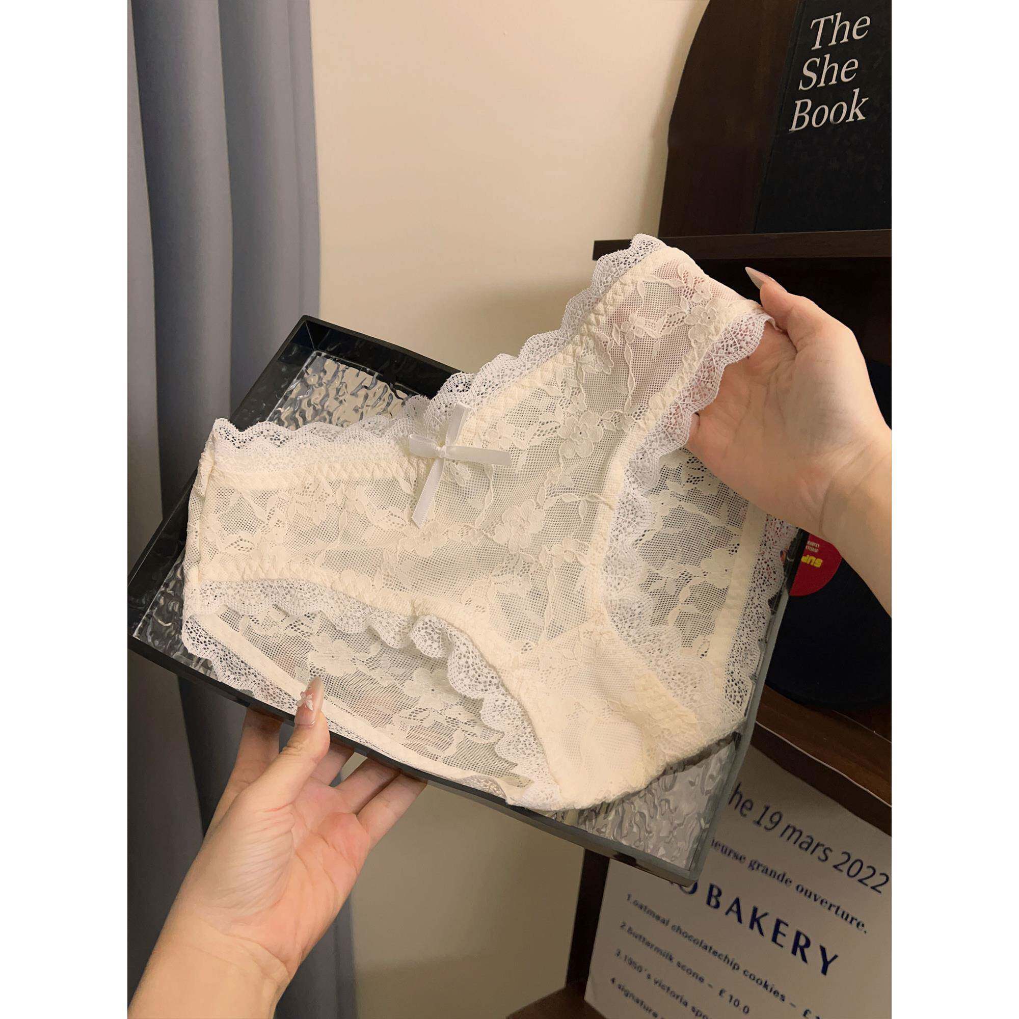 内裤女轻柔中腰蕾丝薄款士梦幻无痕纯欲风2026新款三角裤女0417e