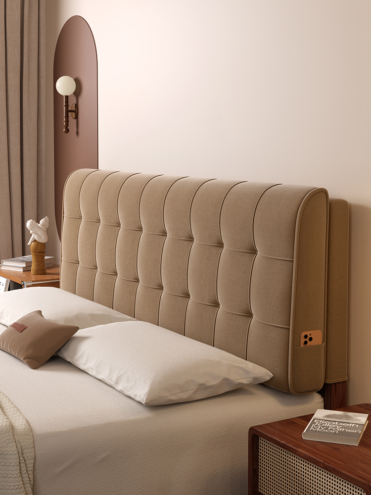 床头靠垫床头板软包荷兰绒床头罩现代简约双人大靠背垫可拆洗定制