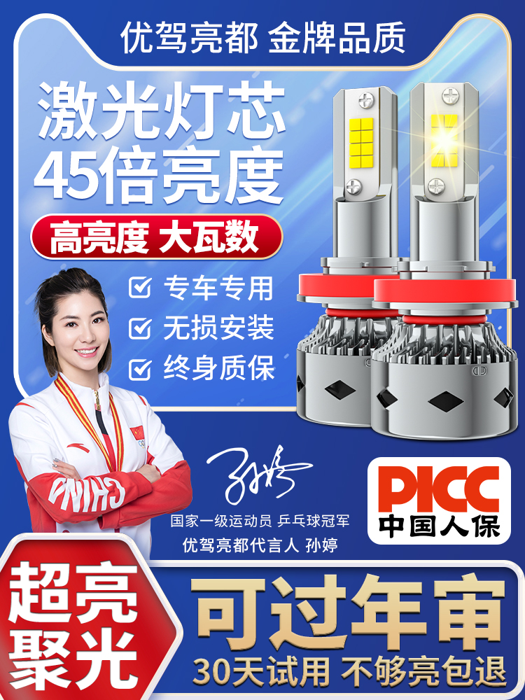21-23款思皓E10X 花仙子改装LED大灯远近光一体强光超亮汽车灯泡