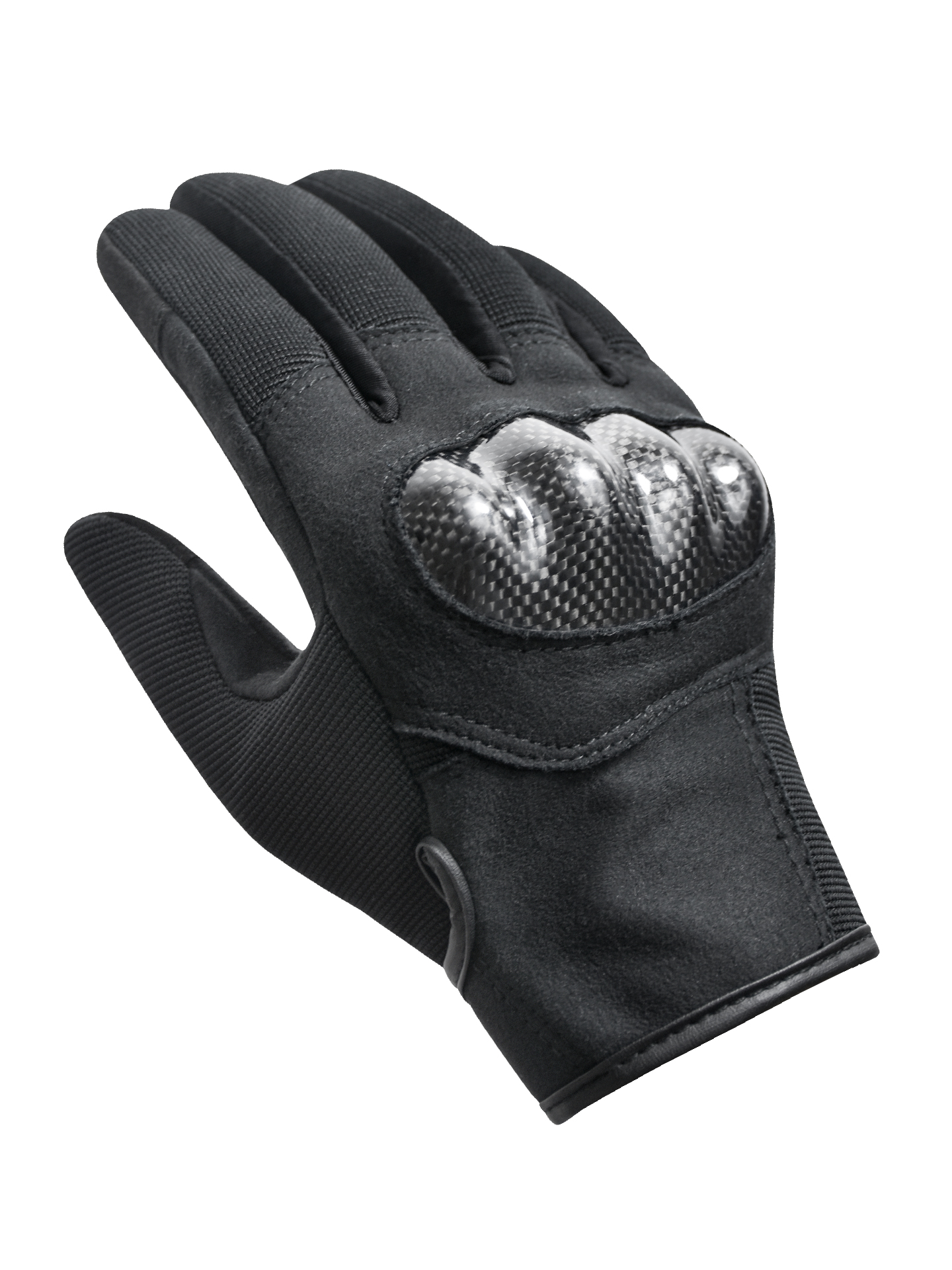 AMU摩托车手套碳纤维羊皮保护手套男女触屏穿孔摩托车越野赛