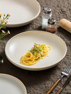 陶瓷盘子中餐轻奢餐具沙拉盘深盘家用炒菜盘子高级感意面西餐餐盘