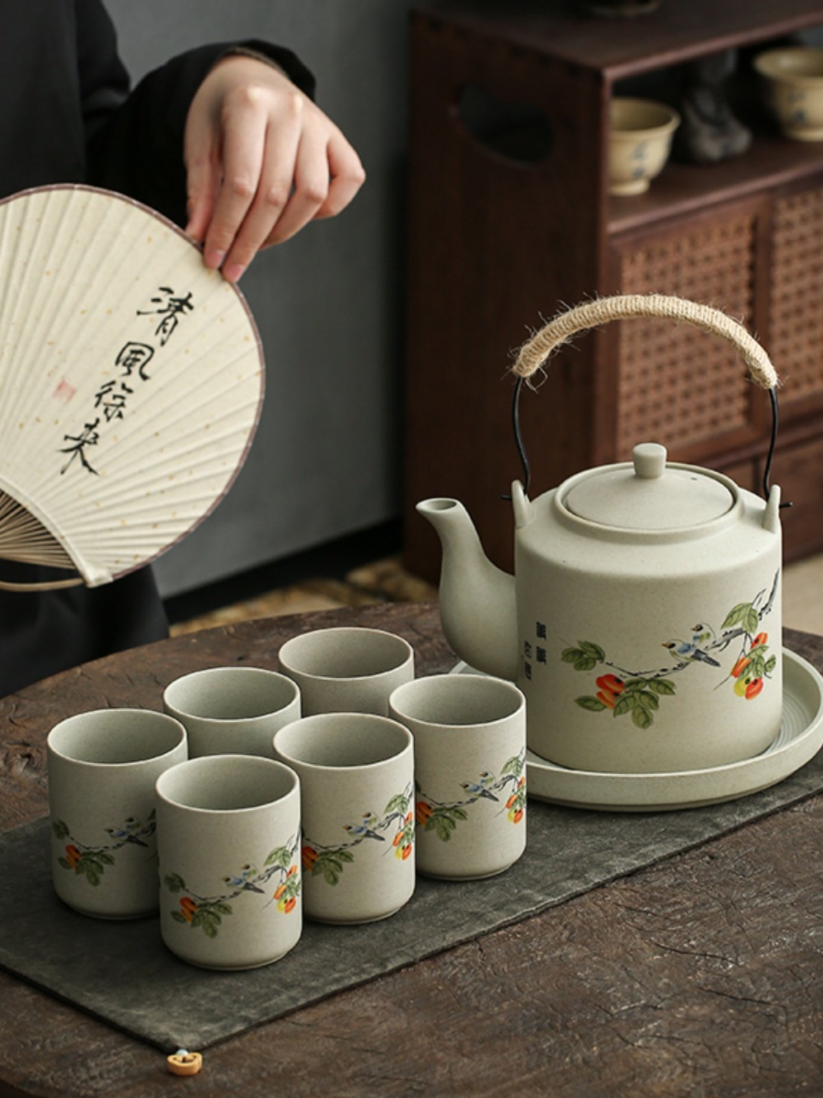 茶壶套装提梁壶陶瓷大容量茶壶器家用老式复古泡茶壶凉水壶办公室,餐饮具,茶壶,淘宝优惠券,粉丝福利购,淘宝优惠卷