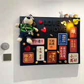 电表箱装 饰画掌门狗磁吸黑板画新年愿望氛围感红色电源开关盒遮丑