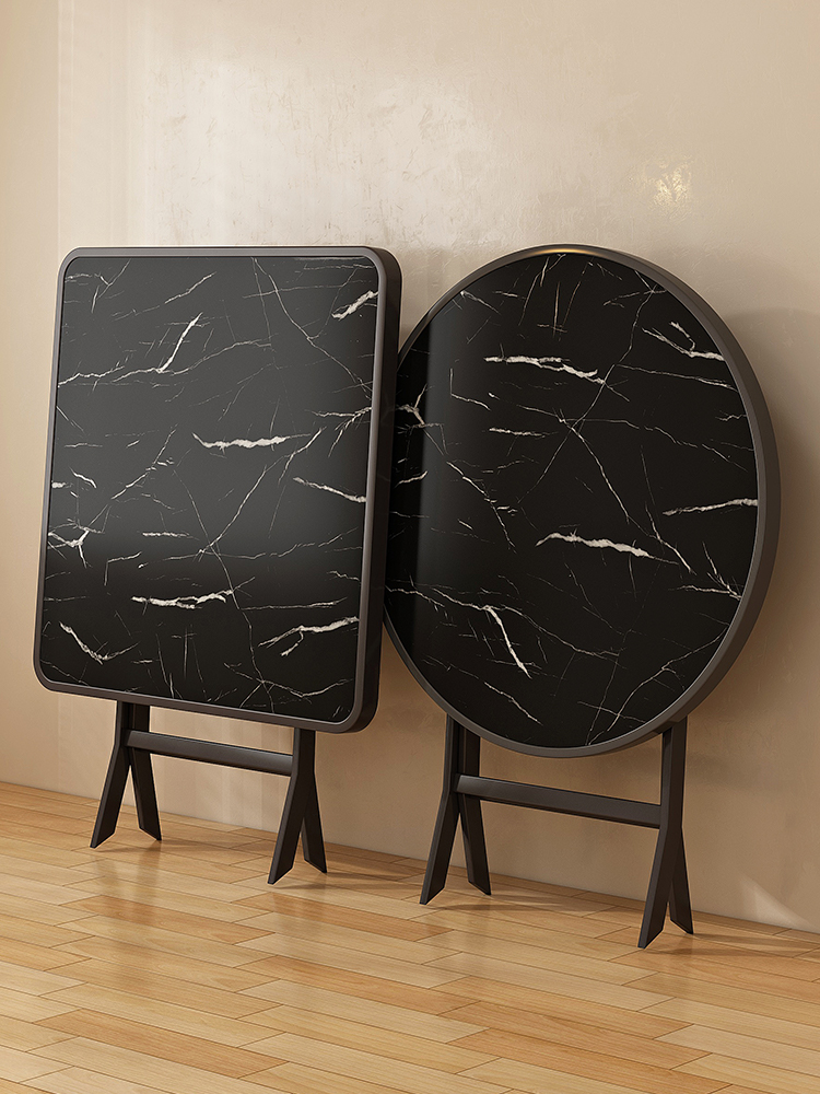 可折叠桌子餐桌便捷式摆摊小桌子家用小户型吃饭方桌出租屋房圆桌