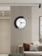 2025现代简约黑白高级感客厅挂钟电视墙时钟表餐厅玄关创意挂墙饰
