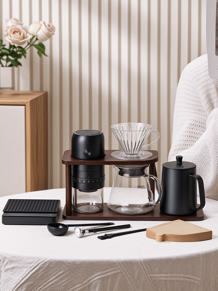 手冲咖啡壶套装手磨咖啡机手摇研磨器具便携组合户外露营全套礼盒