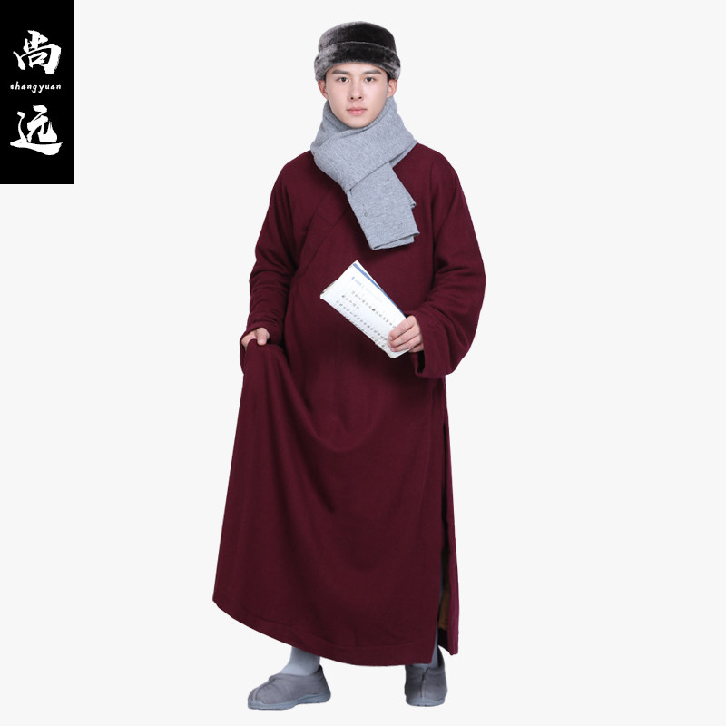 新尚远僧服长褂羊毛加绒短褂冬款僧装大褂冬季僧侣加厚罗汉褂衣服