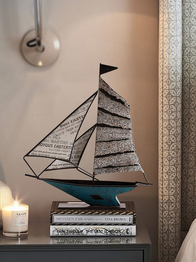 创意帆船模型一帆风顺家居客厅装饰品摆件酒柜玄关书架桌面小摆设,家居饰品,工艺船,淘宝优惠券,粉丝福利购,淘宝优惠卷