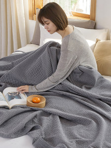 帛上江南四层格子盖毯纯棉纱布毛巾被单双人夏凉被全棉空调毯床单