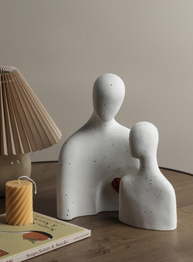 贝汉美北欧人像摆件现代简约玄关酒柜装饰品客厅家居样板房工艺品