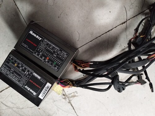 原装航嘉500W台式静音电源 JUMPER500 HK600-35FB 双显卡6P