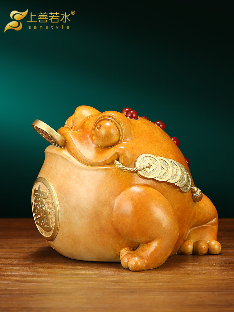 金宝金蟾蜍青铜金蟾蜍饰品三脚蟾蜍金蝉店开业礼品0973