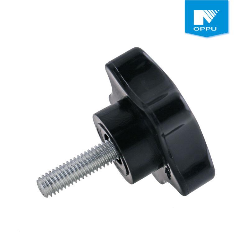 5#2#镀锌梅3花六HIT头手拧螺丝 胶头把手螺丝 塑料头旋钮2手角柄