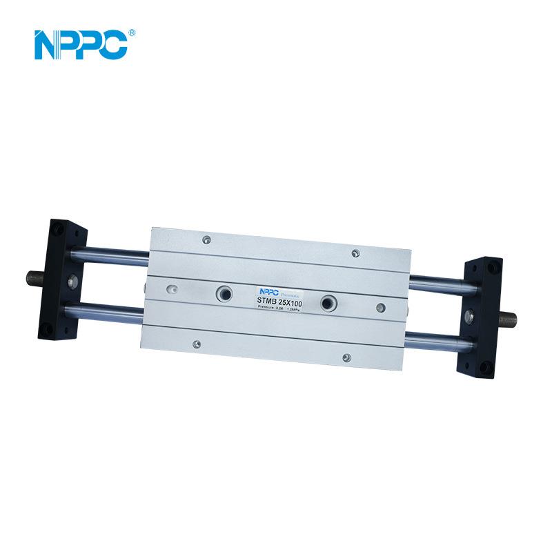 气动双杆双轴气缸双杠大推力stmb 25*100 可调行程气缸