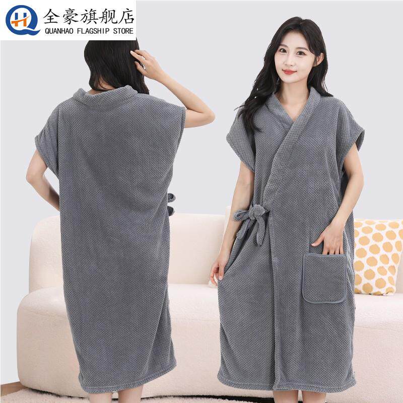 大尺码浴巾可穿300斤加大加肥懒人浴裙胖mm浴袍比纯棉吸水2026学