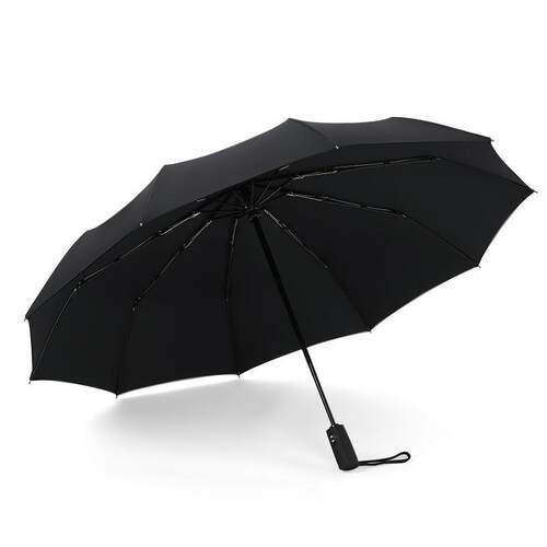 折叠十骨全自动双层布雨伞10骨防风防晒晴雨两用双层伞三折广告伞