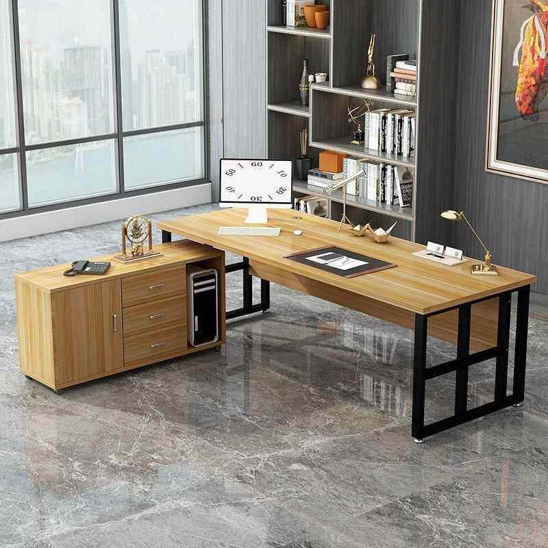 简约老板桌经理主管桌办公桌椅组合现代总裁桌子单人电脑桌大板台