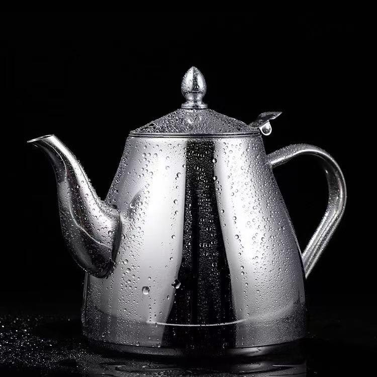 大容量餐厅饭店带滤网泡茶壶不锈钢加厚乐士壶家用茶壶烧水壶茶壶