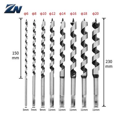 件套-工木盒装木支罗钻深长JNR度木工螺旋钻头组合孔钻头