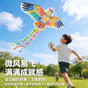 风筝diy材料包小学生蝴蝶半成品涂色鸦儿童手工自制纸鸢微风易飞