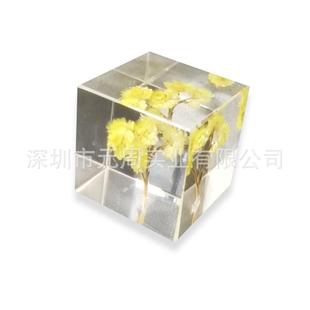 水晶651胶方块内埋工艺品树力脂方块内嵌透亚明克内方块亚嵌克力