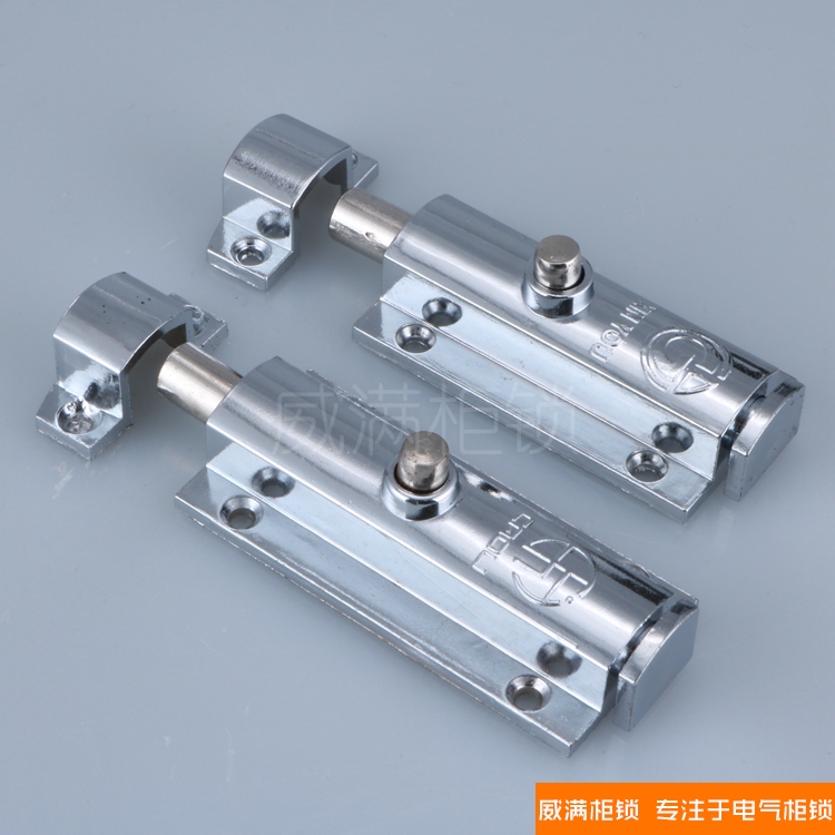 威满LS406门窗插销 按钮式 明装门栓弹簧插销LS404 锌合金插销506