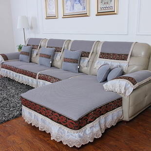 防滑坐垫欧式 高档真皮沙发垫四季 布艺全包客厅组合通用秋冬沙发套