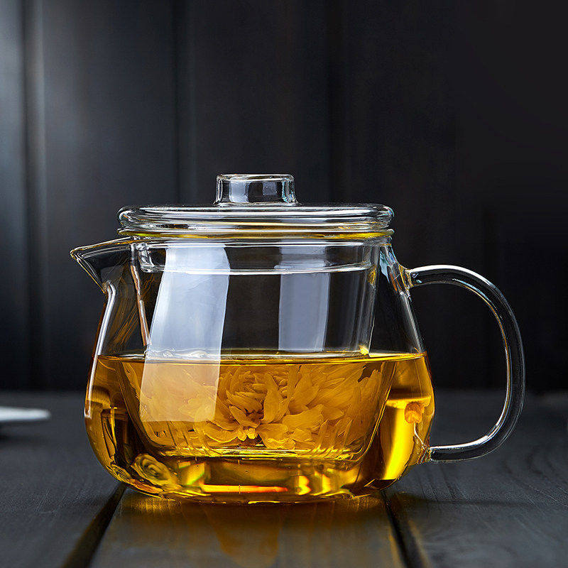 玻璃茶壶单壶耐高温薄款茶水分离新款高硼硅家用小泡茶红茶具套装